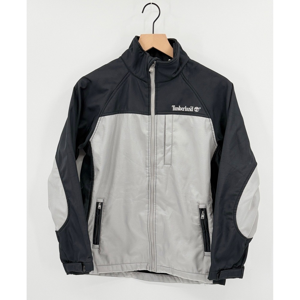 Timberland Jacket Kids Large 16-18 Full Zip Colorblock Fleece Lined Outdoor